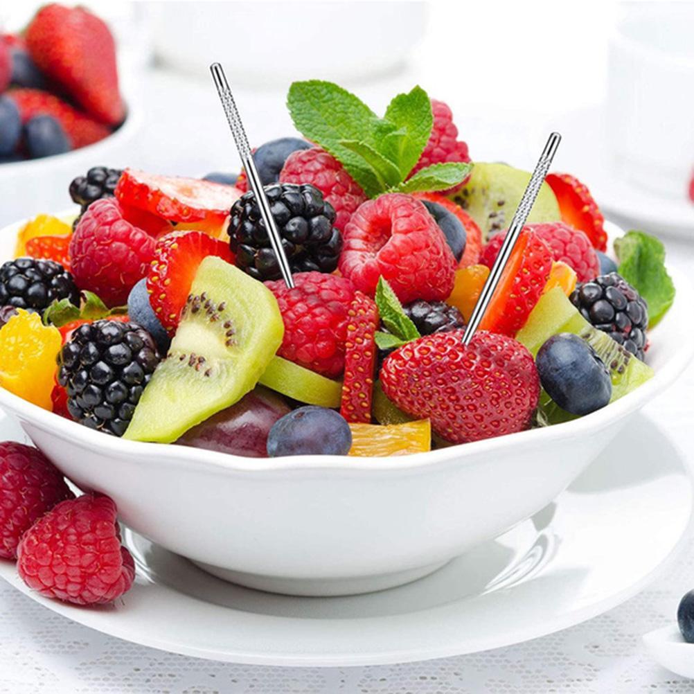 Portable Titanium Toothpick Bag Set Reusable Stainless Steel Toothpicks with Holder for Outdoor