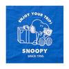 PEANUTS Snoopy Tote Bag Blue (enjoy your trip) Japan NEW