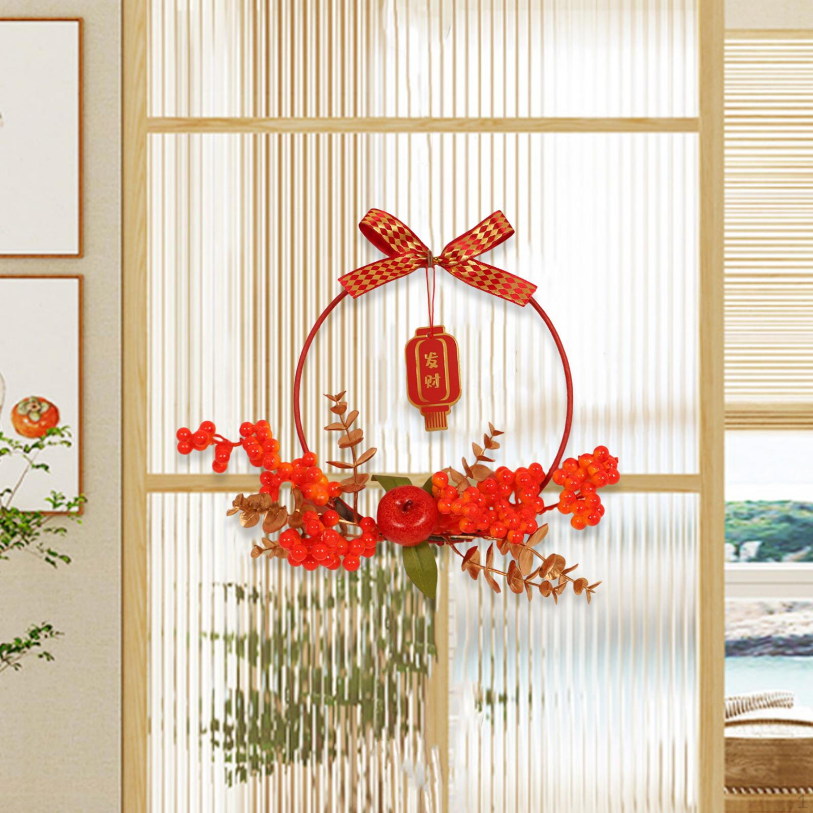 

Китайский год венок лунный входной двери искусственный цветочный для вечеринки style D