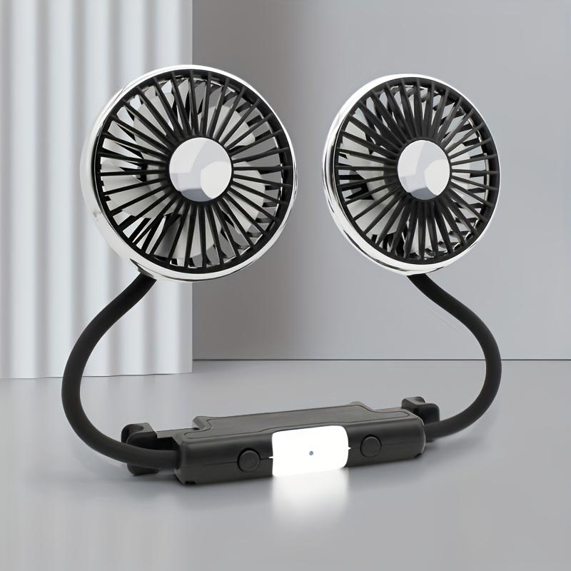 

Usb-Powered Cooling Fan for The Back Seat of Your Car, Featuring Two Separate Heads That Can Rotate 360°, Designed for Quiet Ventilation in Sedans Double Head чорний