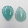 Natural Aqua Chalcedony Pear Cabochon Loose Gemstone Lot 2 Pcs 29*40 MM 114 CT For Jewelry Making