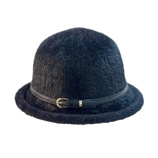 

Шляпа-ведро однотонная из плюшевой ткани, шляпа-ведро с поясом, декор, ретро-стиль, шляпа-ведро, осень-зима, для активного отдыха, для повседневной носки чёрный