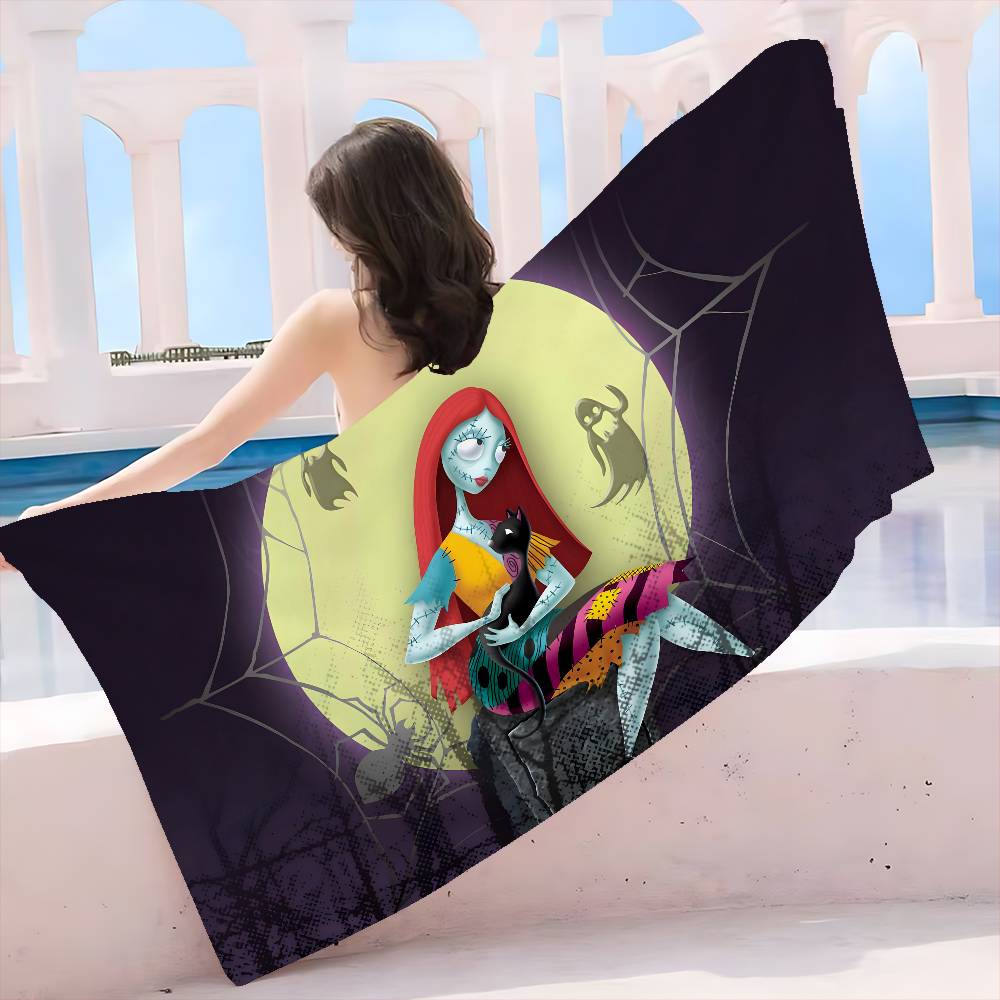 Anime The N-Nightmare B-Before C-Christmas Microfiber Blanket Drying Beach Towels Oversized Super Absorbent Pool Towel Blanket
