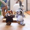 Adorable Cute Plush Raccoon Keychain Pendant Soft Stuffed Toy For Bags And Accessories