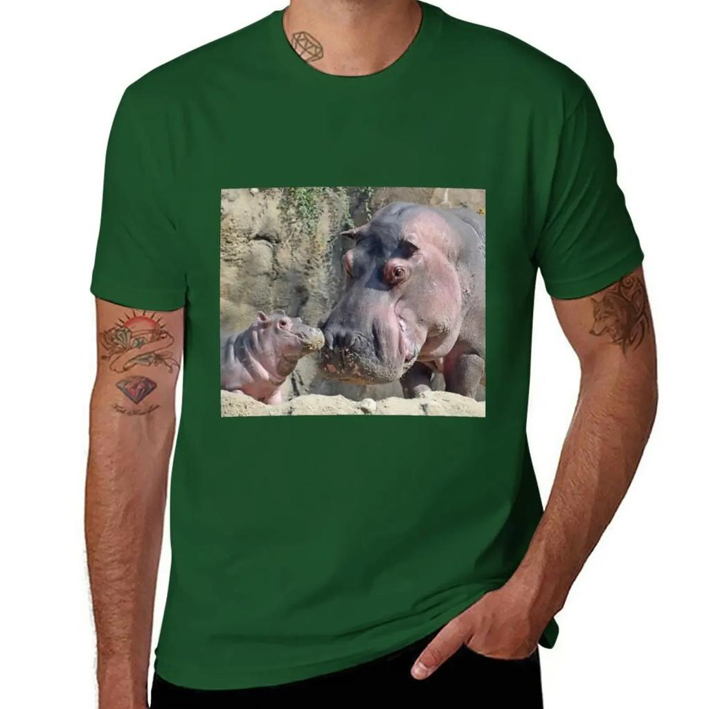 Fritz and Tucker the Hippos at the Cincinnati Zoo T-Shirt sublime customs design your own Short sleeve tee men
