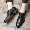 Fashion Brogue Style Leather Men Shoes Classic Business Casual Oxfords Non Slip Comfort Formal Work Daily