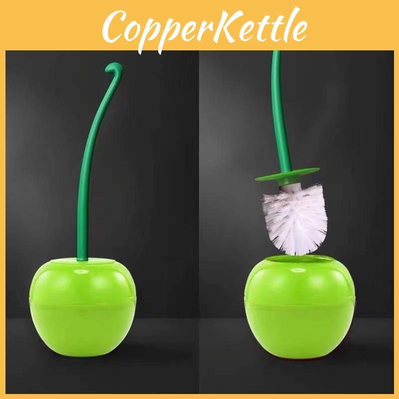 Třešňová kartáčová sada ve tvaru toalety a držák stojící WC koupelnový kartáč na čištění