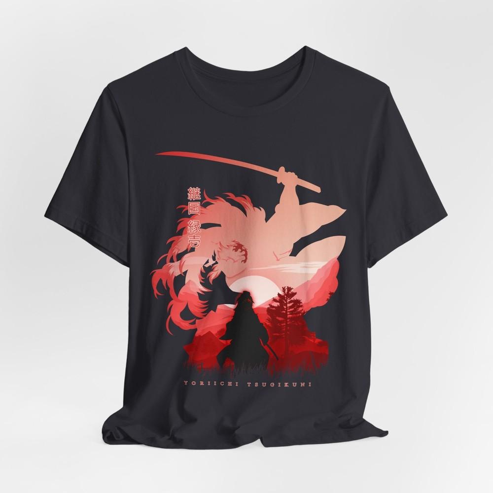 Demon Slayer Tee, Yoriichi Tsugikuni Silhouette Shirt, Anime Art Gift, Japanese