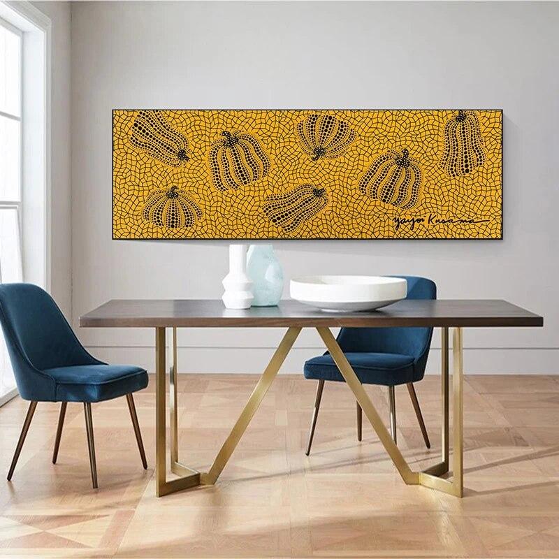 Yellow Pumpkin Canvas Painting Posters and Prints Modern Wall Art Pictures for Living Room No Frame