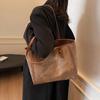 Korean Version of Large-capacity Underarm Bag 2025 New Simple Tote Bag Fashionable Niche Texture Casual Shoulder Commuter Bag