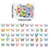 56PCS Bright Colorful Butterfly PET Sticker Aesthetic Decoration Scrapbooking Stationery DIY Hand Accounting Supplies for Kids