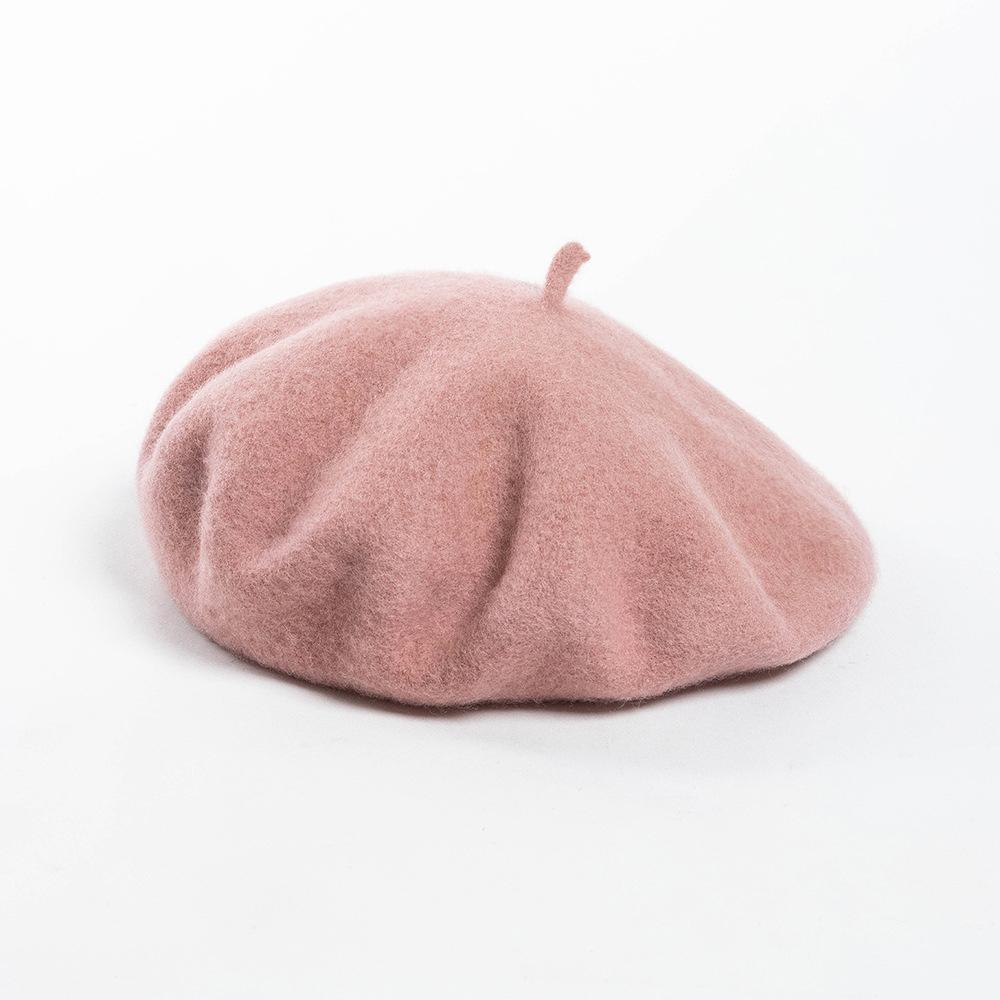 Autumn And Winter Fashion Large Head Circumference Solid Beret Simple And Versatile Women'S Warm Artist Hat