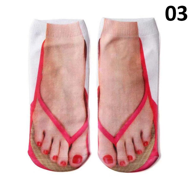 Uformelle flip-flops mønster tøfler sandaler korte sokker mannskap strømper lave ankelsokker