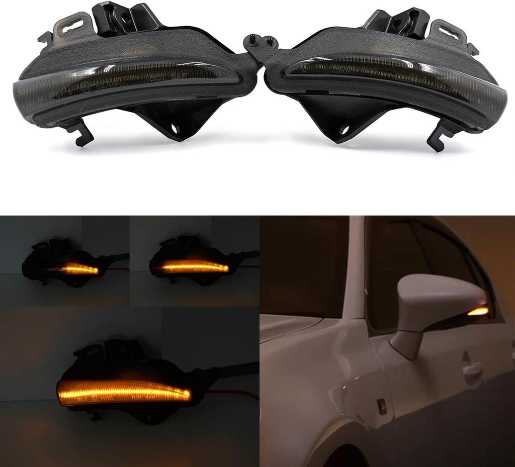 Compatible Lexus and RC LED Flowing Door Mirrors with Sequential Turn Smoked Genuine Bulb Warning Set of 2 Japanese Hotimp® IS, CT, GS, LS, Signals,