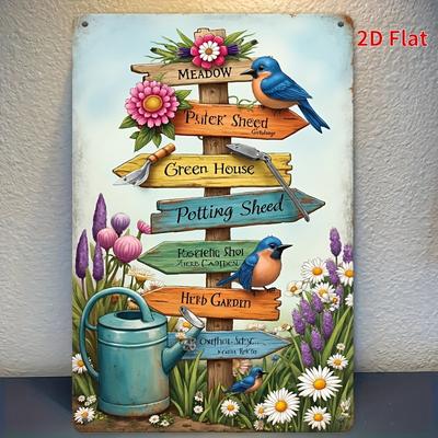 Wohnungen Vintage Metall Wandkunst Schild Gartendekoration Rustikales Blechschild für Haus Veranda Garage Café Bar Gartendekoration Innen