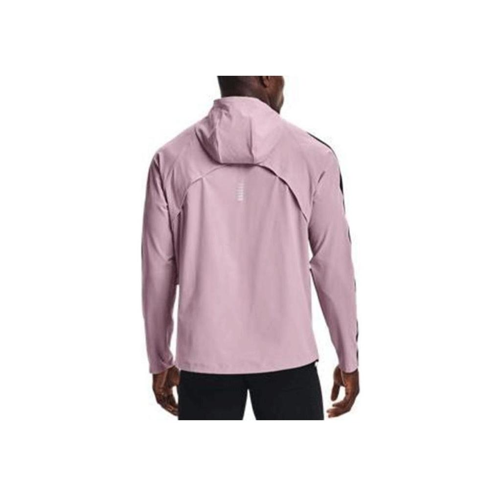 Under Armour Out The Storm Lightweight Woven Running Hooded Jacket Men Jacket Pink 1361502-698