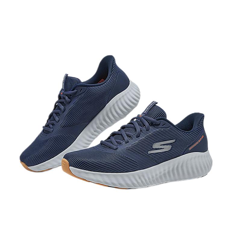 Skechers Comfortable Versatile Low-Top Running Shoes Men Sneakers Blue 220381WW-NVY