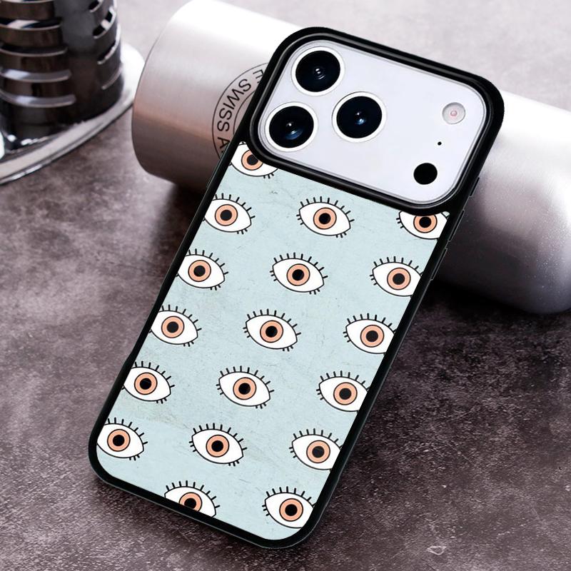 Eyes Pattern Phone Case for iPhone 17 16 15 Pro Max Air 14 13 12 11 Plus Shockproof Cover
