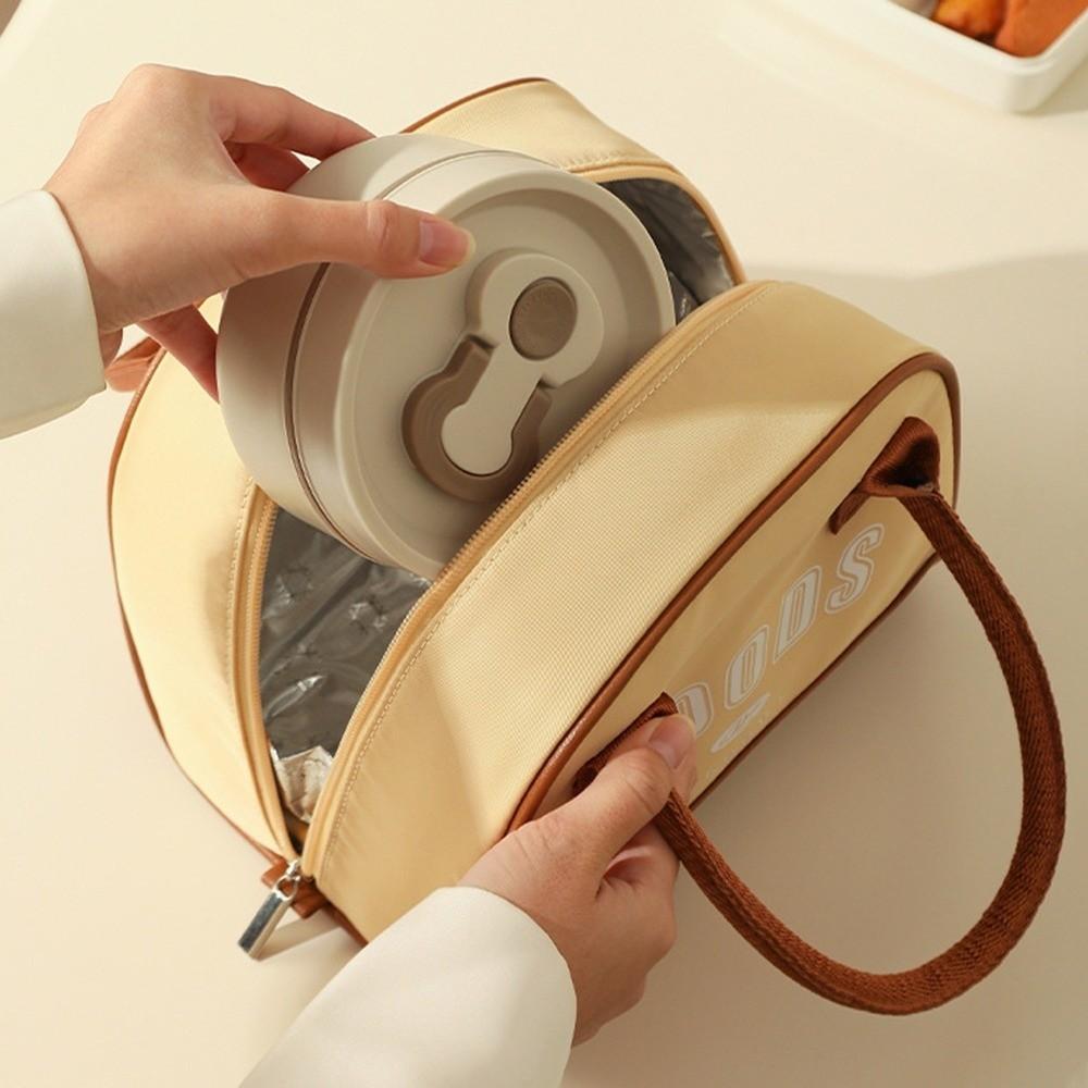 Waterproof Lunch Bag Foldable Picnic Handbag Fashion Insulated Thermal Bag Storage Pouch