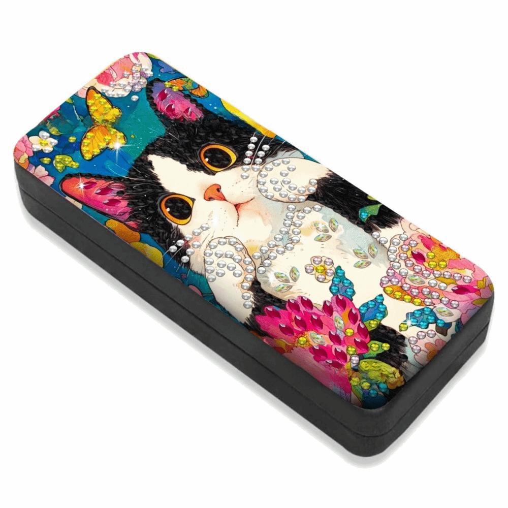 Diamond Art Eyeglasses Case Crystal Art Painting Sunglasses Box Glasses Case for Beginner Women 01
