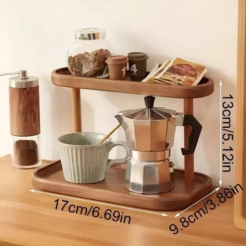 Hot Wooden Storage Shelf 2-Tiers Desktop Organizer Shelves Desk Display Rack Desktop Dressing Table Cosmetics Storage Rack YUZI