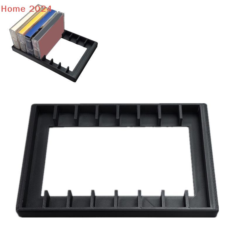 1 Pcs Cassette Tape Storage Rack Audio Cassette Tape Holder Rack 8/10 Slot Total Cassette Tape Organizer Rack For Studio Desktop