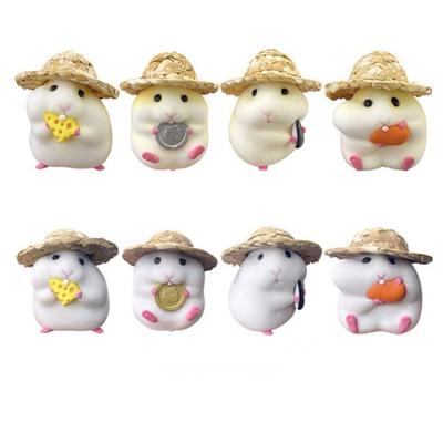 Mini Adorkable Hamster Auto Puppe Innendekoration PVC Cartoon Fall Prävention Verschleiß-wider Auto Dekoration Zubehör