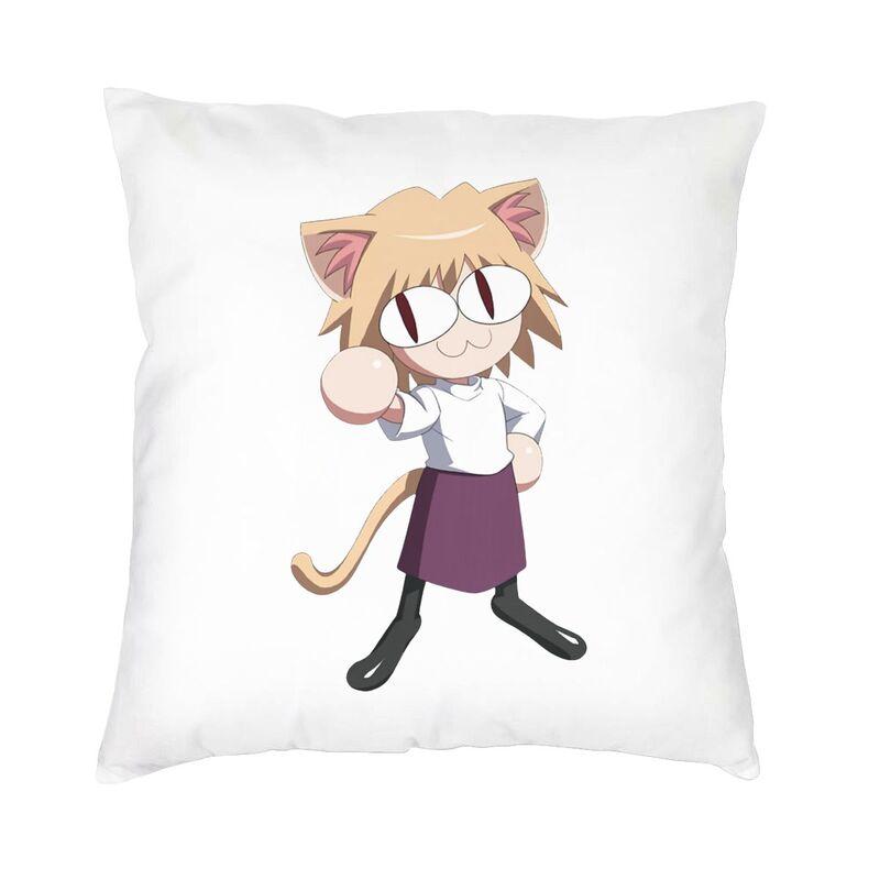 Neco Arc Funny Meme Square Throw Pillow Cover Home Decor 3D Double Side Print Cartoon Animation Cat Cushion Cover for Car