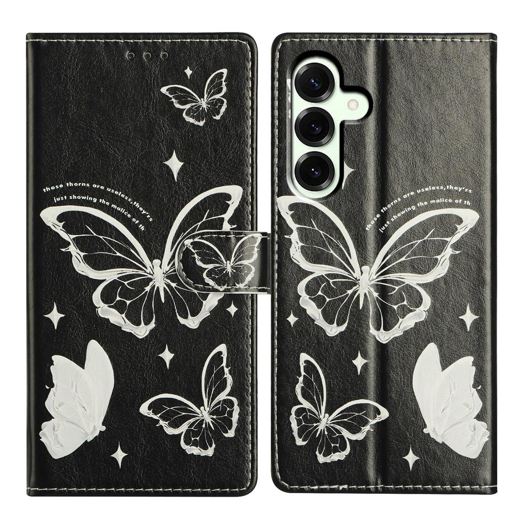 Für Samsung Galaxy A17 Hülle Musterdruck Brieftasche Ständer Flip Leder Handyhülle mit Riemen