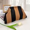 Portable Spring Closure Open Top Colorful Striped Cosmetic Bag Large Capacity Multi-purpose Makeup Pouch Toiletry Bag Gifts