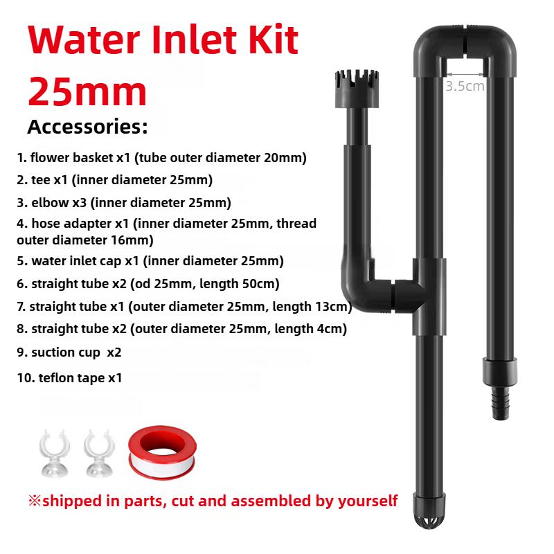 PVC Aquarium Water Inlet Outlet Pipe Tube Fitting Water Skimmer Inflow Outflow Fish Tank Filter Accessories Fishbowl Equipment