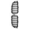 L10A Racing Style Front Kidney Grill Dual Slat Grille For BMW 3 Series E92 E93 Coupe 2006- 2010 Gloss Black+ Chrome 51137157277