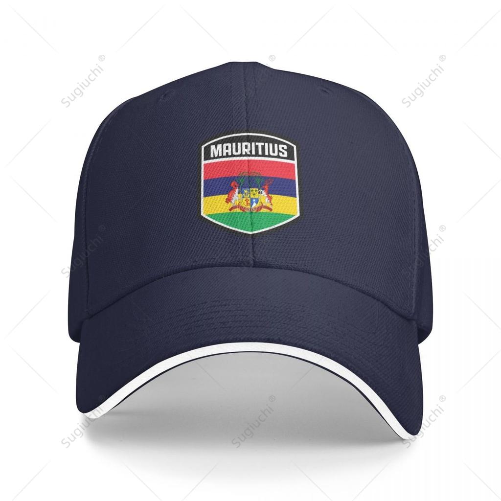 Multifunction Mauritius Flag Shield Sandwich Baseball Cap Unisex Sports Casual Caps Golf Hat Fishing Outdoors