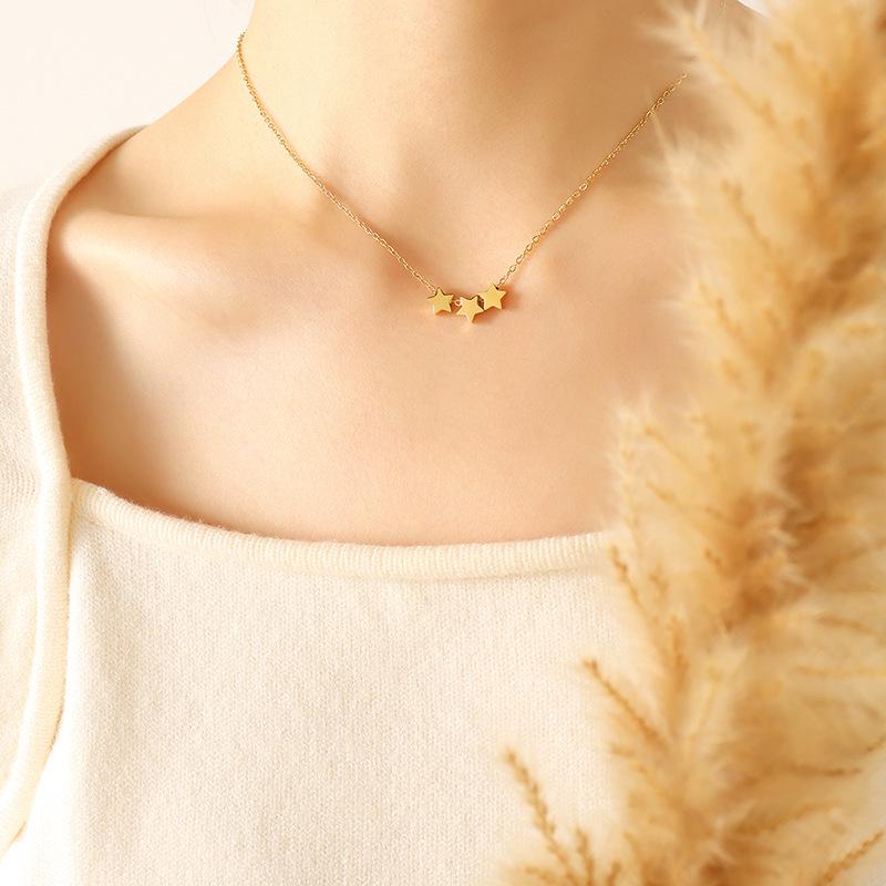 Unisex Geometric Star Necklace - Non-Fading Commuter Style