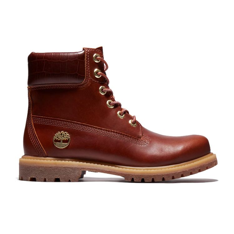 Timberland Premium Series Comfortable Mid-Calf Martin Boots Women boots Red-Brown A2GX7