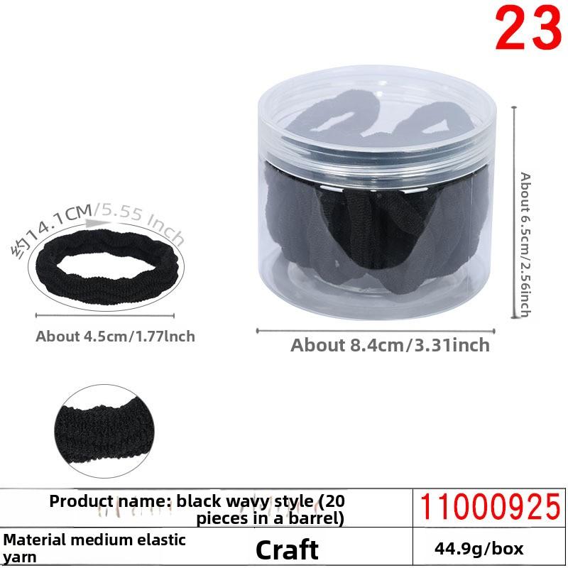 A Girl's Gradient Color Seamless Hair Tie Colorful Hair Band Headband Candy-colored Leather Band Hair Accessory and Headwear