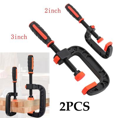 2ks 2in/3in Dřevoobráběcí C-svěrka G-svěrky Čelisti Pro Dřevoobrábění Těžká Provoz Plastová Guma Pracovní stůl Rychloupínací Spona Ruční Nářadí