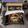 Biancheria da Letto a Tema Cristiano Ronaldo Set 3 Pezzi Copripiumino Biancheria da Letto Decorativa per Stanza Adolescenti Decorazione Casa
