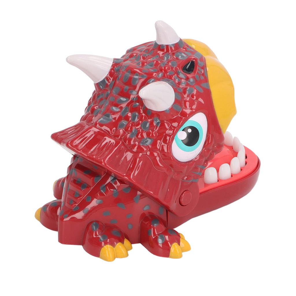 Finger Biting Prank Toy Dinosaur Shaped Interesting Interactive Press Teeth Funny Game for Kids Red