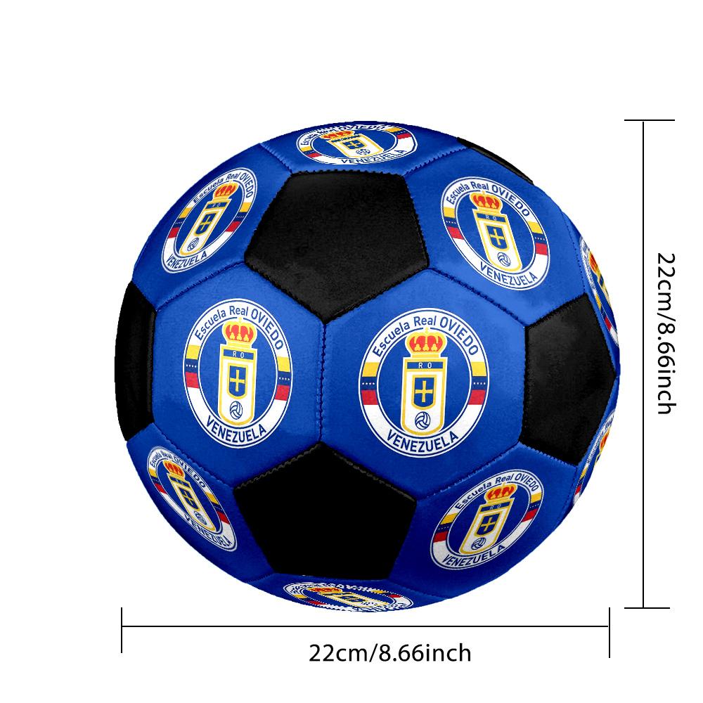 Real Oviedo Soccer Ball Colorful All Ages Machine Stitched PVC Competition Ready Durable High-Bounce.SIZE5
