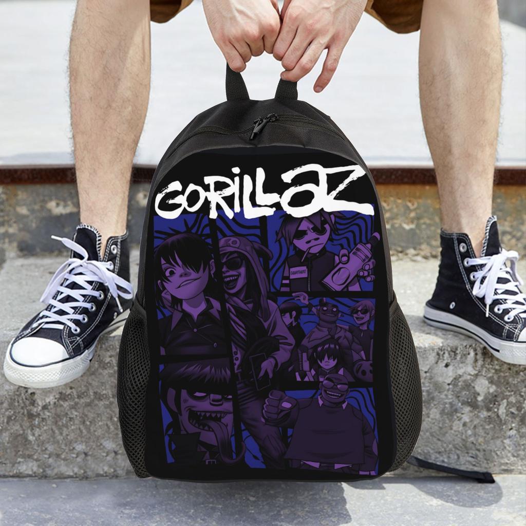 Gorillaz Backpack  Female Polyester Sport Backpacks Print Kawaii School Bags Rucksack