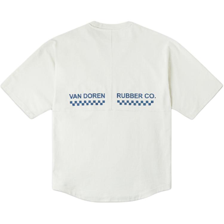 Vans Checkerboard Print Crew Neck Short Sleeve T-Shirt Unisex Tops Off-White VN000HZQDJR