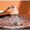 1Pcs Empty Glass Essential Oil Diffuser Bottle With Wooden Cap Car Hanging Perfume Bottle For Auto Aromatherapy Decoration