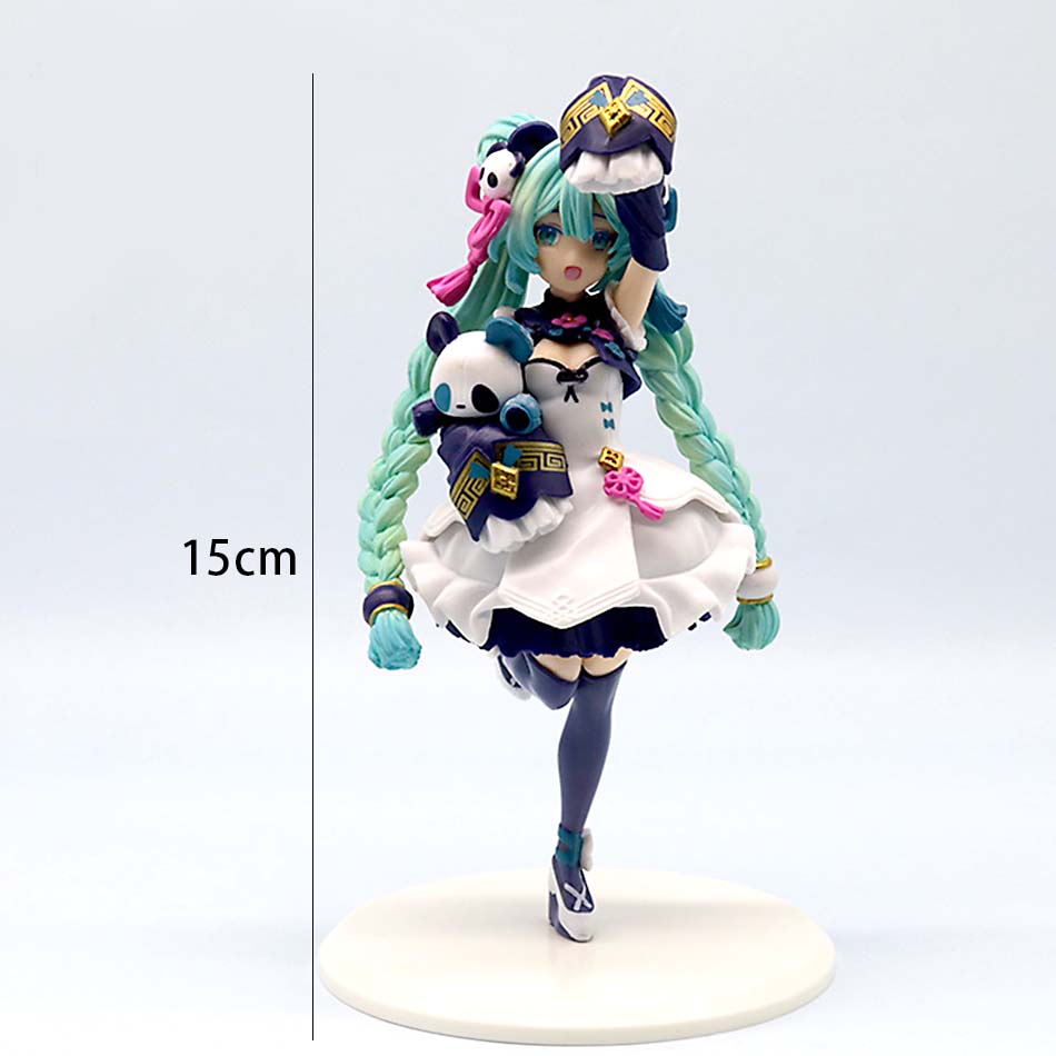 Sold 15CM Anime Hatsune Miku Figure National Style Fashion Panda MODERNCHINA Model Toy Gift Collection Action Figure PVC