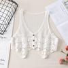 Summer Spice Girl Design Sense Crochet Hollow Suspender Women's Knitted Vest Vest Outside Sleeveless Blouse Top
