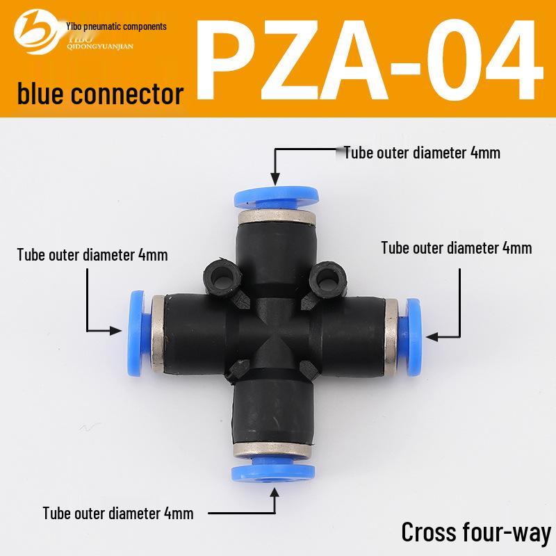 Wirtschaftlicher blauer pneumatischer Schnellkuppler: Gerade, T-Stück, Vierweg, Fünfweg, Reduzierstück für PU/PE/PY/PZA/PK/PV