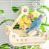Rocking Parrot Playgrounds Stand Perch Toy with 4 Chewable Perches Encouraging Balance Exercise For Small to Large Bird