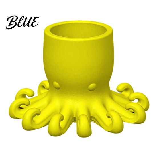Ocean Style Decor 3D Printed Pen Holder Octopus Shape Pencil Cup Cute Paintbrush Holder Animal Desktop Organizer for Home Office Accessory Fun Desk
