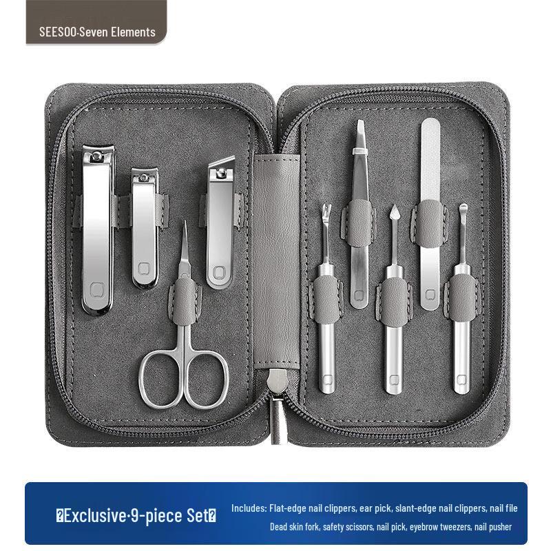 Qisu 9-Piece Nail Clipper Set