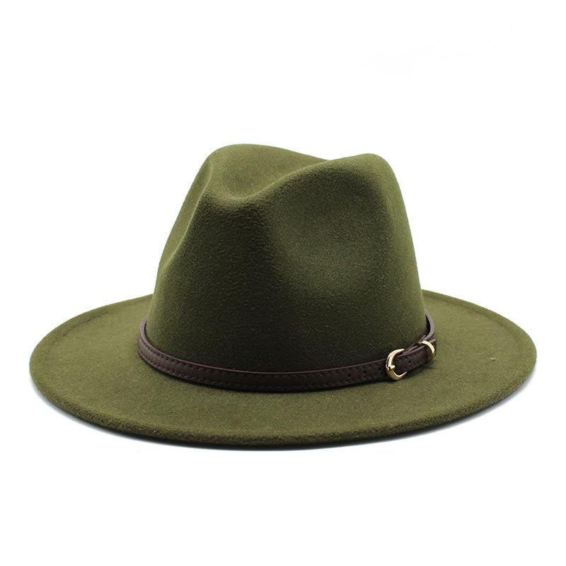 Unisex Wool Felt Fedora Hat for Men Women, Coffee Color Autumn Winter Jazz Cap, European American Fashion Top Hat